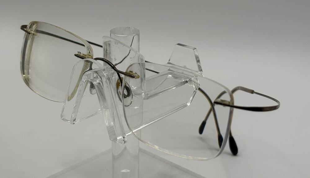 Silhouette Rimless Gold Black Eyeglass Frames Unknown Model 140mm